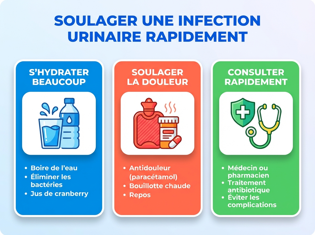Infographie cheat sheet : Comment soigner une infection urinaire en 10 minutes ?