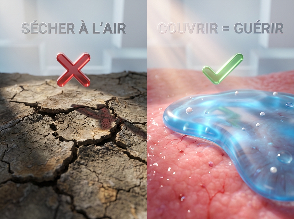 Infographie : Faut-il couvrir une plaie qui suinte ? Conseils médicaux